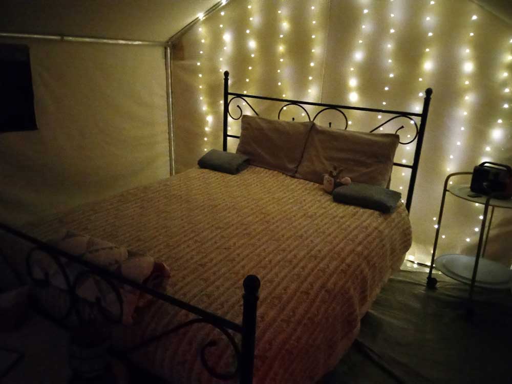 Glamping in a Wall Tent